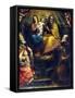 Holy Family with Saints Eligius Bishop and Anthony Abbot-Domenico Fiasella-Framed Stretched Canvas