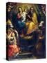 Holy Family with Saints Eligius Bishop and Anthony Abbot-Domenico Fiasella-Stretched Canvas