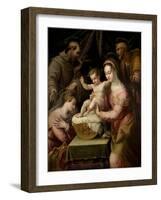 Holy Family with Saints Margaret and Francis, 1578-Lavinia Fontana-Framed Giclee Print