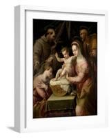 Holy Family with Saints Margaret and Francis, 1578-Lavinia Fontana-Framed Giclee Print