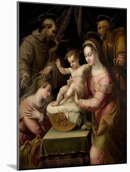 Holy Family with Saints Margaret and Francis, 1578-Lavinia Fontana-Mounted Giclee Print