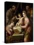 Holy Family with Saints Margaret and Francis, 1578-Lavinia Fontana-Stretched Canvas