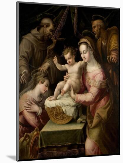 Holy Family with Saints Margaret and Francis, 1578-Lavinia Fontana-Mounted Giclee Print