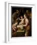 Holy Family with Saints Margaret and Francis, 1578-Lavinia Fontana-Framed Premium Giclee Print