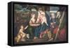 Holy Family with Saints-Bonifacio Veronese-Framed Stretched Canvas