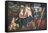 Holy Family with Saints-Bonifacio Veronese-Framed Stretched Canvas