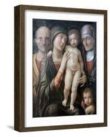 Holy Family with St Elizabeth and St John the Baptist as a Child, C1495-1500-Andrea Mantegna-Framed Giclee Print