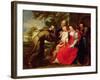 Holy Family with St. Francis, C.1625-Peter Paul Rubens-Framed Giclee Print