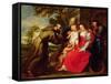 Holy Family with St. Francis, C.1625-Peter Paul Rubens-Framed Stretched Canvas