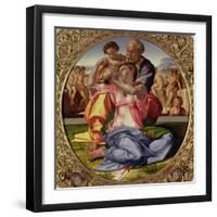 Holy Family with St. John, 1504-05-Michelangelo Buonarroti-Framed Giclee Print