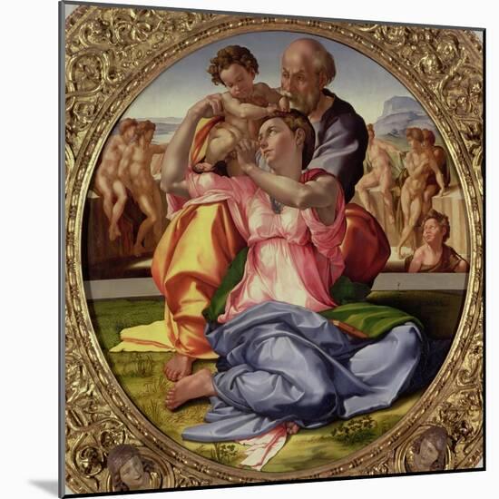 Holy Family with St. John, 1504-05-Michelangelo Buonarroti-Mounted Giclee Print