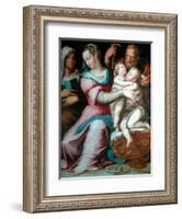 Holy Family with St John-Giorgio Vasari-Framed Giclee Print