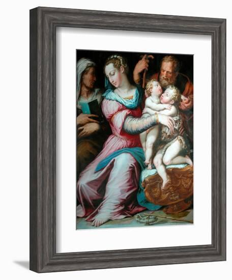 Holy Family with St John-Giorgio Vasari-Framed Giclee Print