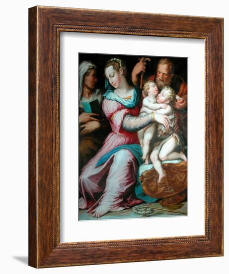 Holy Family with St John-Giorgio Vasari-Framed Giclee Print