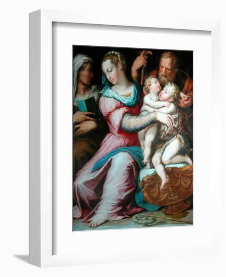 Holy Family with St John-Giorgio Vasari-Framed Giclee Print