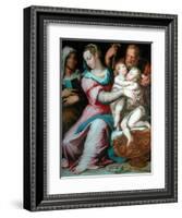 Holy Family with St John-Giorgio Vasari-Framed Giclee Print