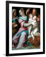 Holy Family with St John-Giorgio Vasari-Framed Giclee Print