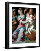 Holy Family with St John-Giorgio Vasari-Framed Giclee Print