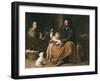 Holy Family with the Little Bird-Bartolome Esteban Murillo-Framed Art Print