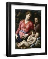 Holy Family with the Young Saint John-Agnolo Bronzino-Framed Giclee Print