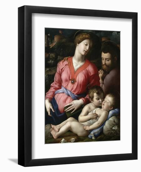 Holy Family with the Young Saint John-Agnolo Bronzino-Framed Giclee Print