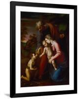 Holy Family with Young John Baptist-Raphael-Framed Giclee Print