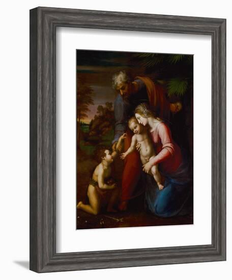 Holy Family with Young John Baptist-Raphael-Framed Giclee Print