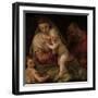 Holy Family with Young Saint John-Paolo Veronese-Framed Art Print