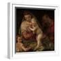 Holy Family with Young Saint John-Paolo Veronese-Framed Art Print