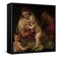 Holy Family with Young Saint John-Paolo Veronese-Framed Stretched Canvas