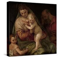 Holy Family with Young Saint John-Paolo Veronese-Stretched Canvas