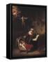 Holy Family-Rembrandt van Rijn-Framed Stretched Canvas