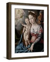 Holy Family-Jan Cornelisz Vermeyen-Framed Art Print