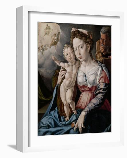 Holy Family-Jan Cornelisz Vermeyen-Framed Art Print