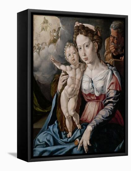 Holy Family-Jan Cornelisz Vermeyen-Framed Stretched Canvas