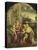 Holy Family-Benvenuto Tisi Da Garofalo-Stretched Canvas