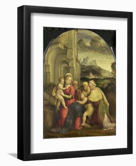 Holy Family-Benvenuto Tisi Da Garofalo-Framed Art Print