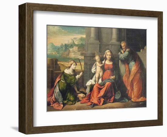 Holy Family-Benvenuto Tisi Da Garofalo-Framed Giclee Print