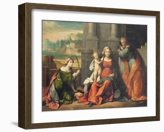 Holy Family-Benvenuto Tisi Da Garofalo-Framed Giclee Print