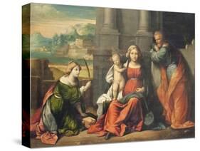 Holy Family-Benvenuto Tisi Da Garofalo-Stretched Canvas