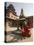 Holy Man in His Shiva Outfit in Mul Chowk, Durbar Square, Kathmandu-Don Smith-Stretched Canvas