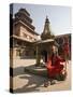 Holy Man in His Shiva Outfit in Mul Chowk, Durbar Square, Kathmandu-Don Smith-Stretched Canvas