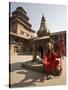 Holy Man in His Shiva Outfit in Mul Chowk, Durbar Square, Kathmandu-Don Smith-Stretched Canvas