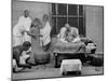 Holy Man Sri Ramana Maharshi Sitting in Bed-null-Mounted Photographic Print