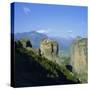 Holy Monastery of Aghia Triada (Holy Trinity), Meteora, Unesco World Heritage Site, Greece, Europe-Tony Gervis-Stretched Canvas