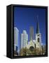 Holy Name Christian Cathedral and Tower Blocks of Near North of Downtown, Chicago, Illinois, USA-Robert Francis-Framed Stretched Canvas