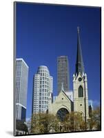 Holy Name Christian Cathedral and Tower Blocks of Near North of Downtown, Chicago, Illinois, USA-Robert Francis-Mounted Photographic Print