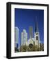 Holy Name Christian Cathedral and Tower Blocks of Near North of Downtown, Chicago, Illinois, USA-Robert Francis-Framed Photographic Print