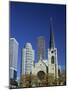 Holy Name Christian Cathedral and Tower Blocks of Near North of Downtown, Chicago, Illinois, USA-Robert Francis-Mounted Photographic Print