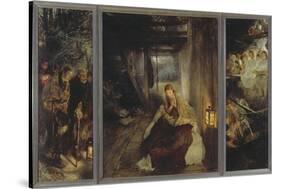 Holy Night (Triptych), 1888-89-Fritz von Uhde-Stretched Canvas